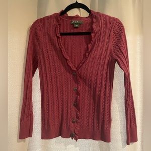 Women’s Burgundy Eddie Bauer Botton Up